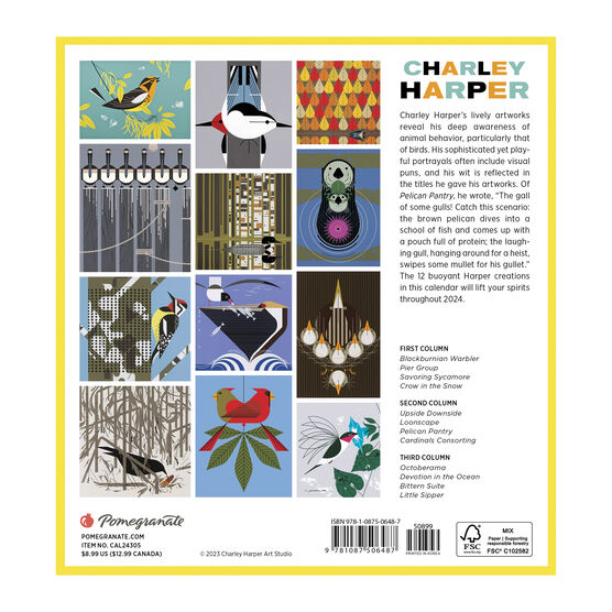 Charley Harper 2024 mini wall calendar Calendars Tate Shop Tate